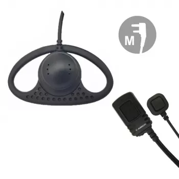 Midland Albrecht AE 34 M headset met microfoon en PTT, Motorola-stekker (41637)