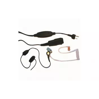 MIDLAND Albrecht AE 31-PT07 in-ear-mono-headset met beugelmicrofoon en PTT, bedraad, 2-pins aansluiting, zwart 41990