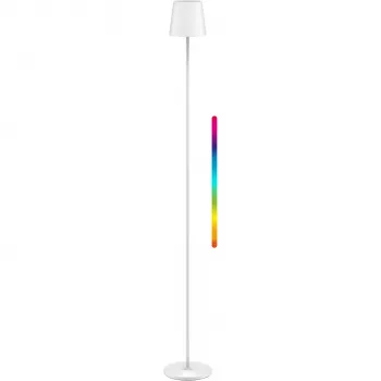WENTRONIC Goobay draadloze LED-vloerlamp XL 122 cm RGBW wit (76572)