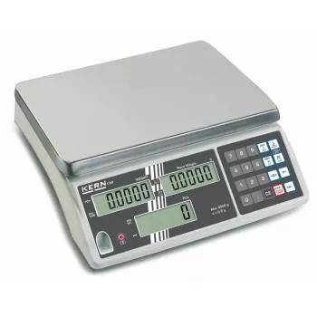 KERN CXB 3K0.2 telweegschaal, 3 kg capaciteit, 0,2 g afleesbaarheid, 3 displays, RS-232