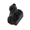 IWH opbouw-DIN-stopcontact 12/24V 16A zwart 019009