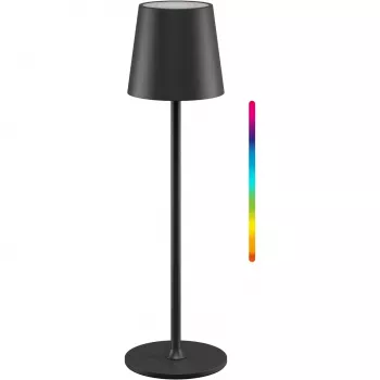 Wentronic Goobay draadloze LED-tafellamp, maat M, 38 cm, RGBW, zwart (76569)