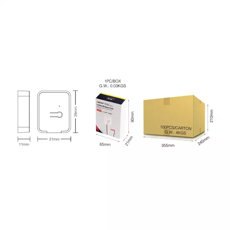 Synergy 21 LED-dimmercontroller 0-10V MiLight/MiBoxer PUSH2-3