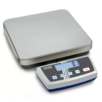 KERN DE 15K2D platformweegschaal, 15 kg capaciteit, 2 g / 5 g afleesbaarheid, RVS weegplateau, RS-232