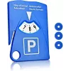 IWH 7417 manuele parkeerschijf met ijskrabber en winkelwagenmuntje, blauw, 153 x 100 x 4 mm