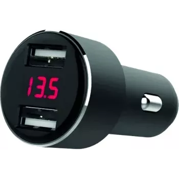 IWH dual-USB-autolader met spanningsweergave 4,8A (019062)