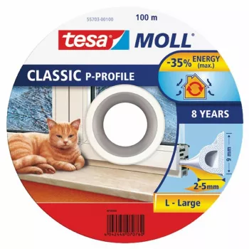 TESA afdichting wit P-profiel zelfklevend EPDM-schuimrubber afdichtingsprofiel 100m