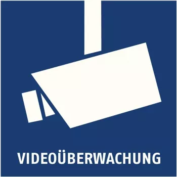 ABUS AU1500 waarschuwingssticker videobewaking 90 x 90 mm