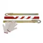 IWH 019800 sleepstang voor auto, 3-delige opvouwbaar, 2500 kg capaciteit, geel