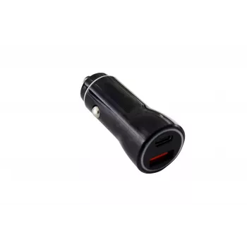 IWH dual USB-C autolader 2.1A zwart 019053