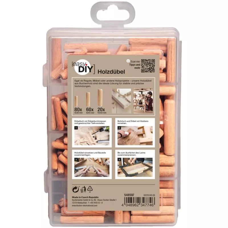 Fischer 548597 Houten pluggenset, 1 set