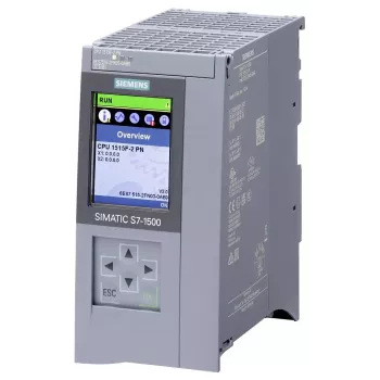 Siemens SIMATIC S7-1500 Failsafe CPU 1515F-2 PN, 500 KB programmageheugen / 3 MB datageheugen, 2 PROFINET-interfaces, geïntegreerd display 6ES75152FN030AB0