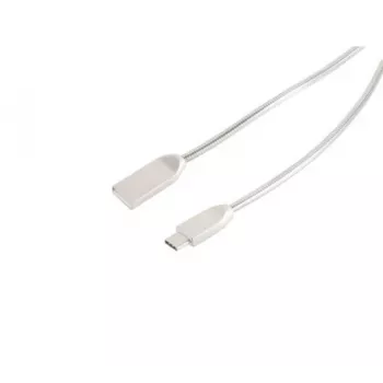 EXERTIS CONNECT USB-oplaad- en synchronisatiekabel A naar Type-C 3.1 staal zilver 1,6m 39910217