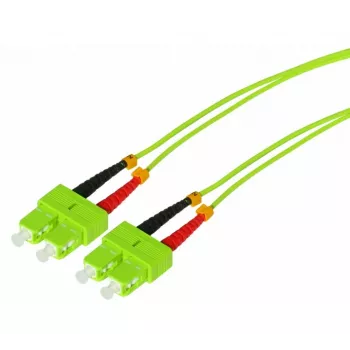 Tecline OM5 SC duplex glasvezel patchkabel, 50/125µm multimode, limoengroen, 7,5m (796SS07)