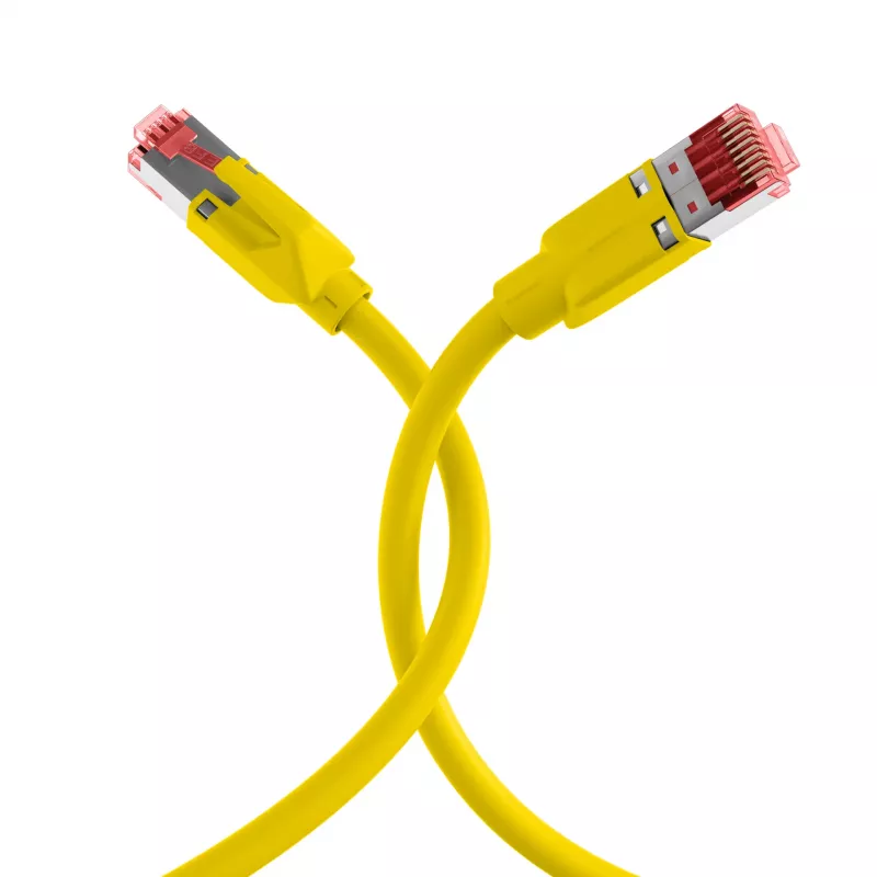 EFB Elektronik K8032.25 RJ45 Cat.5e S/UTP PUR sleepketting-patchkabel, geel, 25 m