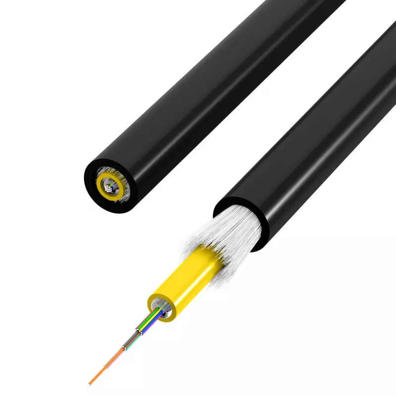 INFRALAN U-DQ(ZN)BH OS2 4E (1x4) Eca 3000N LSZH zwart, 7,5mm G657A1 54404D1E-CPR