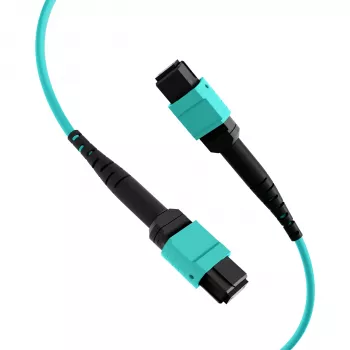 EFB Elektronik MPOF12MPOFOM3-3 MPO-PLUS bus naar MPO-PLUS bus OM3 12-vezels type B LSZH aqua patchkabel, 3 m