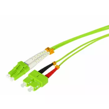 Tecline HD OM5 glasvezel patchkabel, LC naar SC Duplex, 50/125 µm Multimode, limoengroen, 7,5 m 796LS07