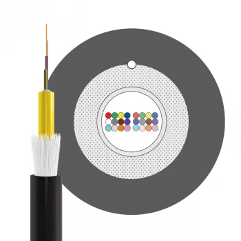 INFRALAN U-DQ(ZN)BH OS2 24E (1x24) Eca 3000N LSZH zwart, 7,5mm G657A1 glasvezelkabel 54424D1E-CPR