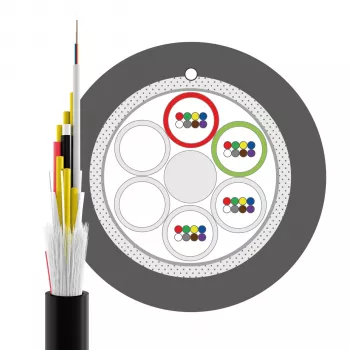 INFRALAN U-DQ(ZN)BH OS2 48E (4x12) Eca 5000N LSZH zwart 11,2mm G657A1 glasvezelkabel 54448.1D-E5