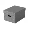 Esselte Home Opbergbox M, 17,5 L, 26,5 x 36,5 x 20,5 cm, 3-pack, wit/grijs (628283)