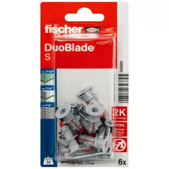 Fischer DuoBlade S K NV gipsplaatdübel met schroef, 1 set (545684)