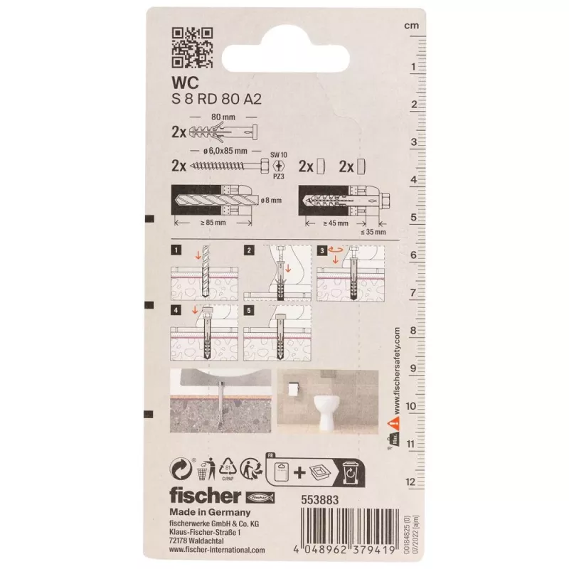 Fischer montageset Ready2Fix WC (553883)