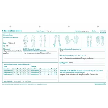 BOI Dokutech pijndocumentatieformulieren, A4, 50 blad, losbladig, wit 9206-00239