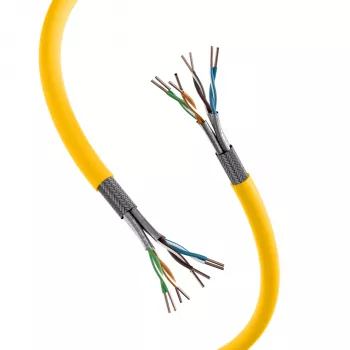 INFRALAN Cat.7A 1250 AWG22 S/FTP 4P CPR Dca 25Gbit/s ready raapgeel RAL1021, 100m 999833.100-CPR