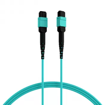 EFB Elektronik MPOF12MPOFOM3-2 MPO-PLUS bus naar MPO-PLUS bus OM3 12-vezel type B LSZH aqua patchkabel, 2 m