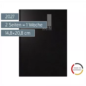 BRUNNEN TIME CENTER 2027 boekkalender A5 zwart weekplanner 1072520907