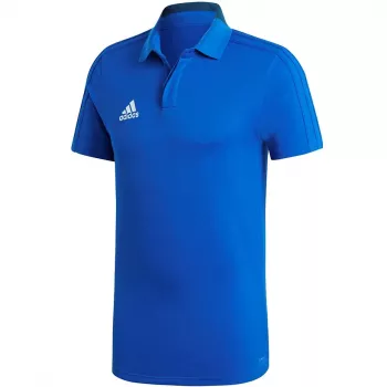 adidas Condivo 18 katoenen poloshirt blauw CF4375 S