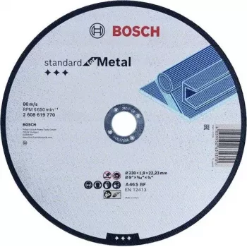 Bosch Standard for Metal 2608619769 doorslijpschijf 180 mm x 3 mm x 22,23 mm, aluminiumoxide, 1 stuk