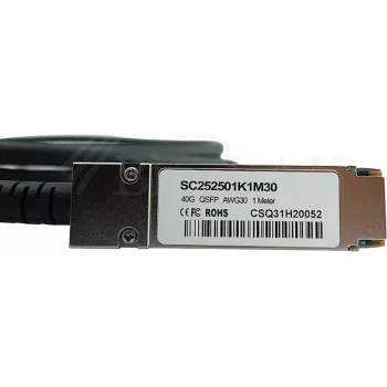 BlueLAN QSFP+ Direct Attach kabel, 40GBASE-CR4, Ethernet/InfiniBand QDR, 28 AWG, 5 m, compatibel met H3C LSWM1QSTK5 LSWM1QSTK5-BL