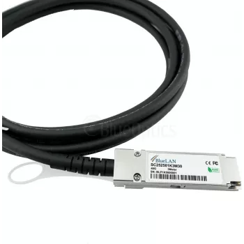BlueLAN QSFP+ Direct Attach koperkabel, 40GBASE-CR4, 40 Gbps, 1 m, 30 AWG, passief, Dell GME9UAY compatibel GME9UAY-BL