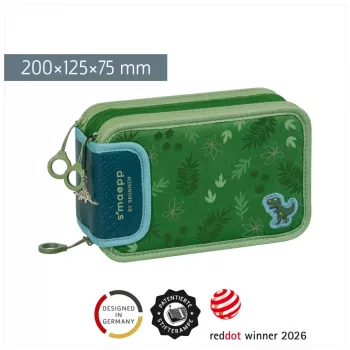 BRUNNEN s'maepp Sweet Dino Jungle gevulde etui, 33 delen, groen 104942102