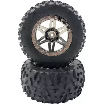 Reely compleetwielen RE-6622380 (2 stuks, 65 mm, 12 mm zeskant) voor 1:10 RC-auto's