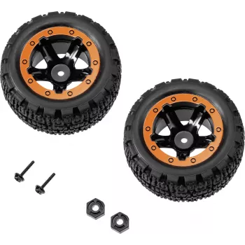 Reely RE-7042668 1:10 on-road wielset (2 stuks, 65 mm, 12 mm zeskant, zwart)