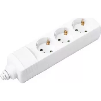 SYGONIX BT-2372208 stekkerdoos, 6 stopcontacten, 1,5 m kabel, wit