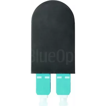 BLUELAN BlueOptics glasvezel-loopback-adapter OM3 50/125µm multimode SC/UPC duplex, aqua/turkoois, keramische ferrule, -40°C tot +85°C (BOLBSCOM3)