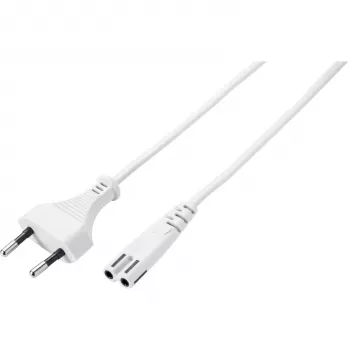Sygonix SY-5044236 witte netkabel 3m Schuko naar IEC C13