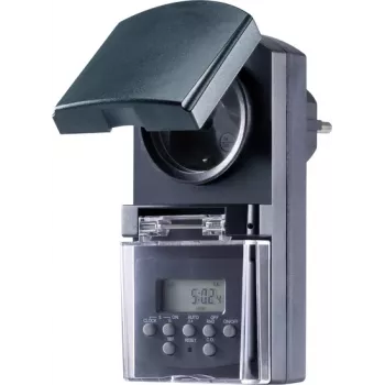 Sygonix SY-5044422 digitale tijdschakelaar stopcontact, weekprogramma, 1800 W, IP44, countdown- & randomfunctie, wit