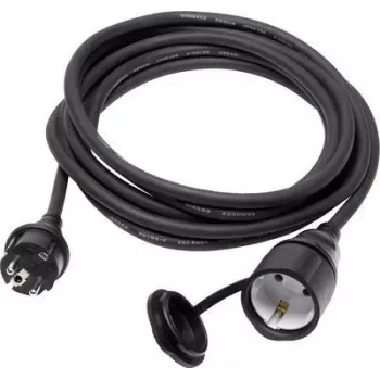 SYGONIX SY-5044440 verlengkabel 16 A zwart 5 m