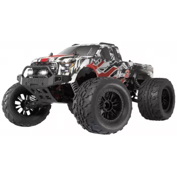 Reely New2 Super Combo brushless 1:10 RC elektrische monstertruck 4WD 100% RTR 2,4 GHz met accu, oplader en zenderbatterijen (RE-7766676)