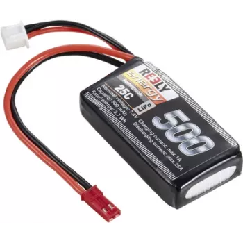Reely LiPo accupack 7,4 V 500 mAh 2S 25C softcase met BEC-stekker RE-7851726