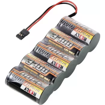 Reely NiMH RC-accupack 6 V 3700 mAh 5-cellen Sub-C side-by-side JR-stekker RE-7856835
