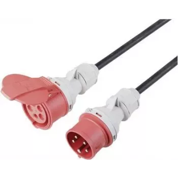 SYGONIX SY-5244050 Weerbestendige verlengkabel 10m, 16A, IP44, zwart