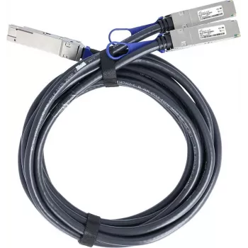 BlueLAN Passieve 200Gb/s QSFP56 naar 2x 100Gb/s QSFP56 Direct Attach breakout-kabel, 3m, AWG26, NVIDIA-compatibel MCP7H50-H02AR26-BL