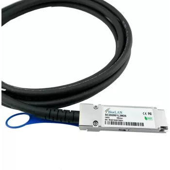 BlueLAN 100G QSFP28 Direct Attach koperkabel, 1m, passieve Twinax, 30AWG 02314NVH-BL