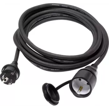 Sygonix SY-5044438 verlengkabel 16 A zwart 3 m